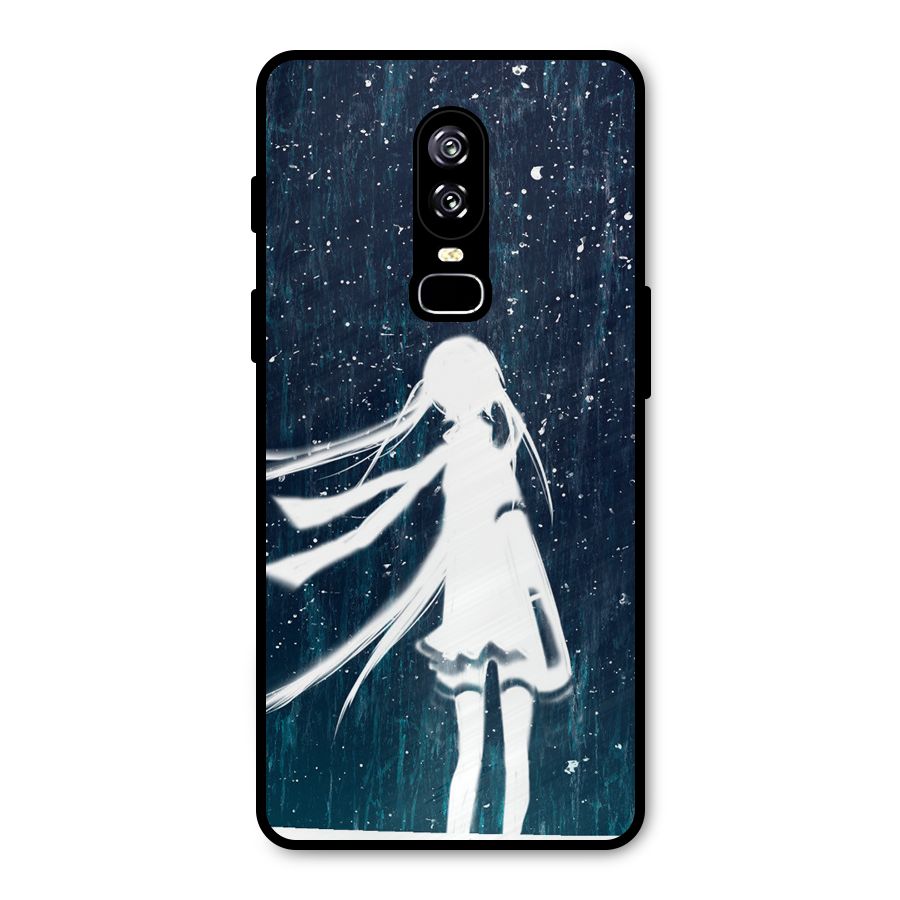 Rain White Girl Metal Back Case for OnePlus 6