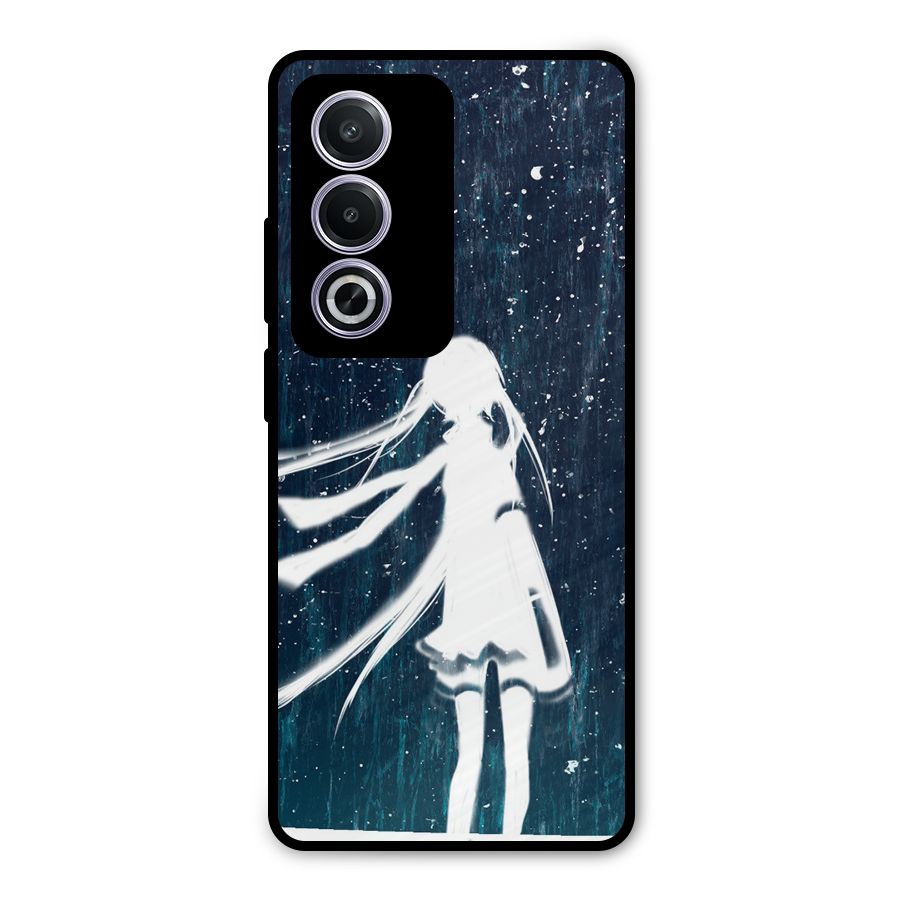 Rain White Girl Metal Back Case for Oppo A3 Pro