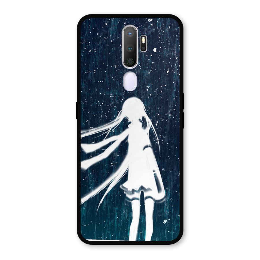 Rain White Girl Metal Back Case for Oppo A9 (2020)
