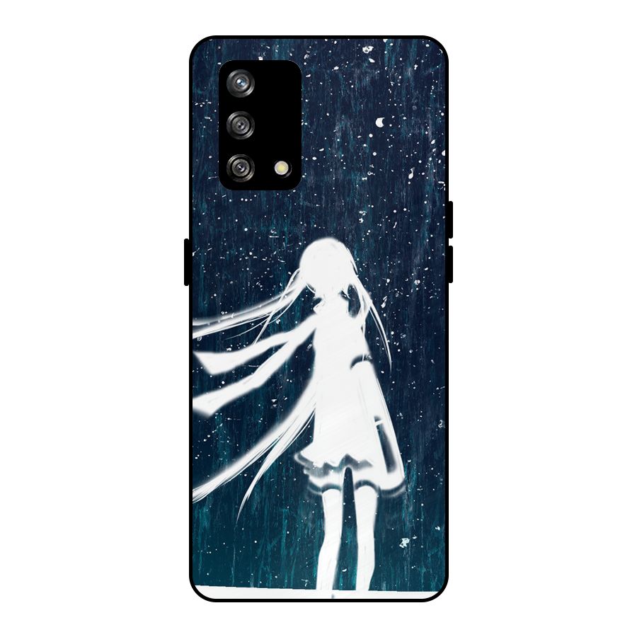 Rain White Girl Metal Back Case for Oppo F19