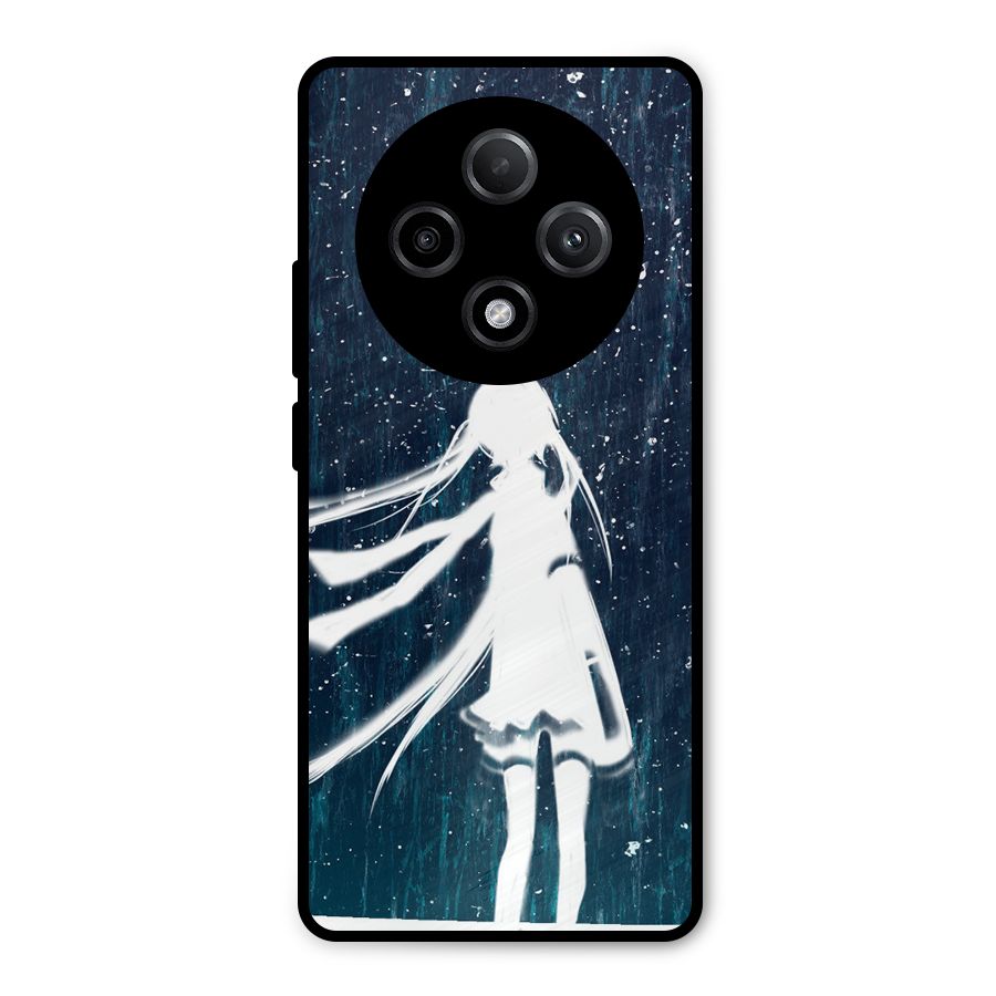 Rain White Girl Metal Back Case for Oppo F27 Pro Plus