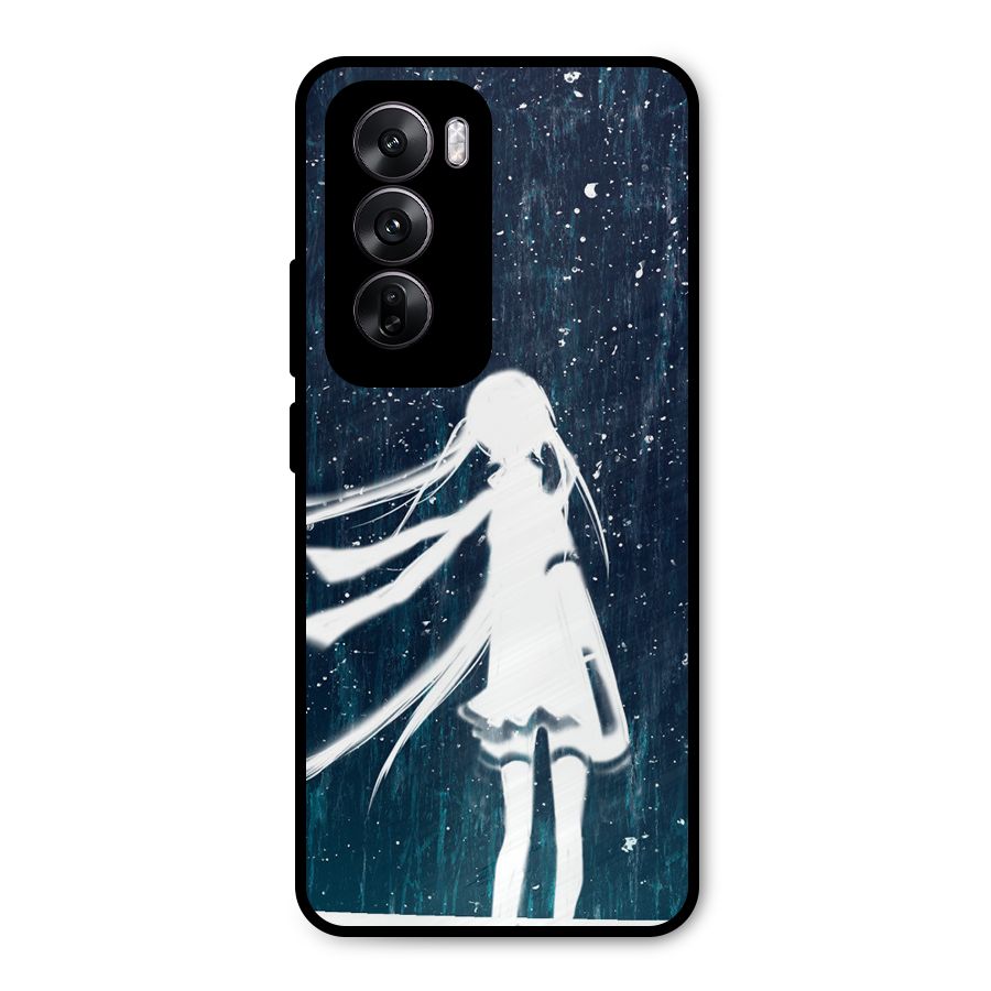 Rain White Girl Metal Back Case for Oppo Reno12