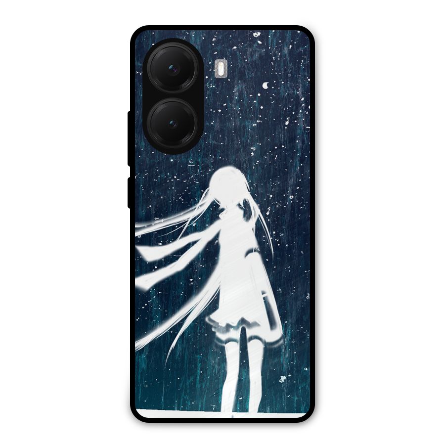 Rain White Girl Metal Back Case for Poco X7 Pro
