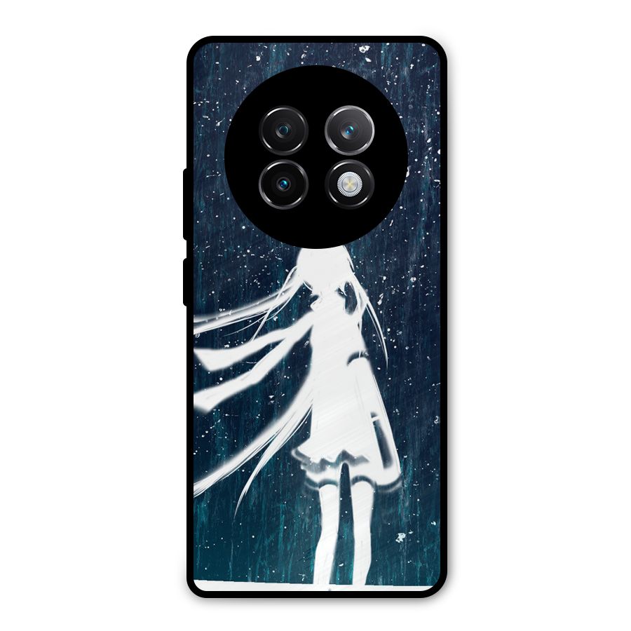 Rain White Girl Metal Back Case for Realme 13 Plus