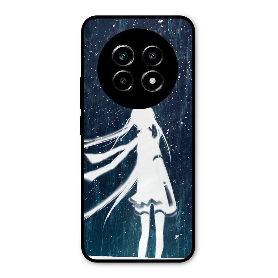 Rain White Girl Metal Back Case for Realme 13 Pro