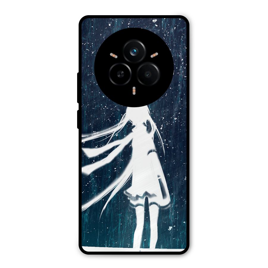Rain White Girl Metal Back Case for Realme 14 Pro