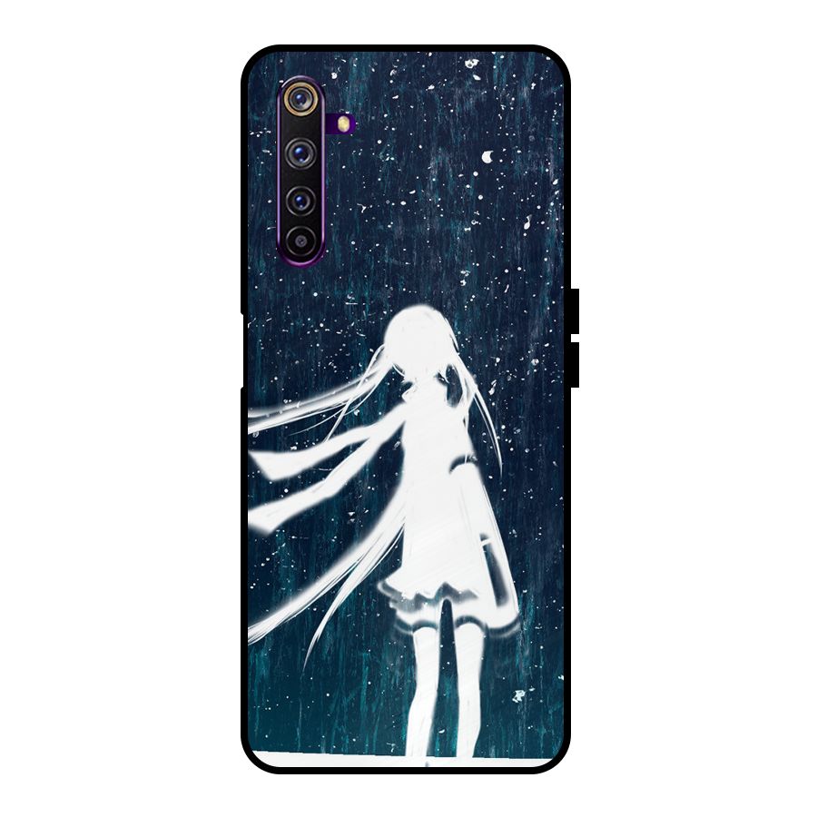 Rain White Girl Metal Back Case for Realme 6 Pro