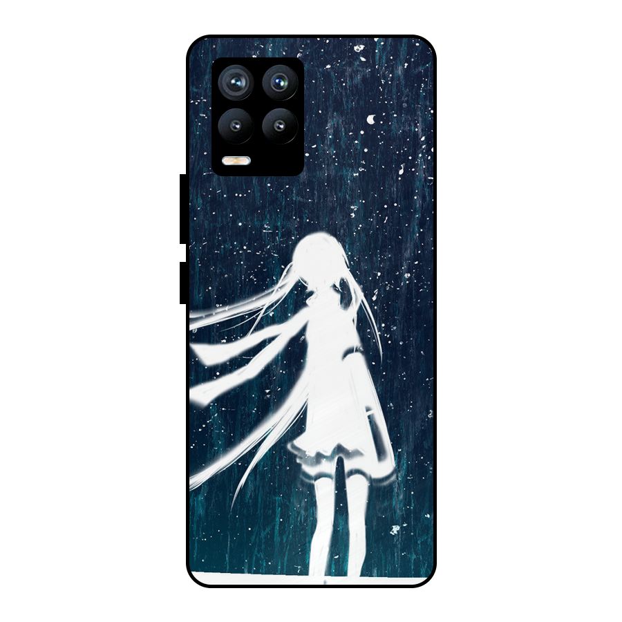 Rain White Girl Metal Back Case for Realme 8 Pro