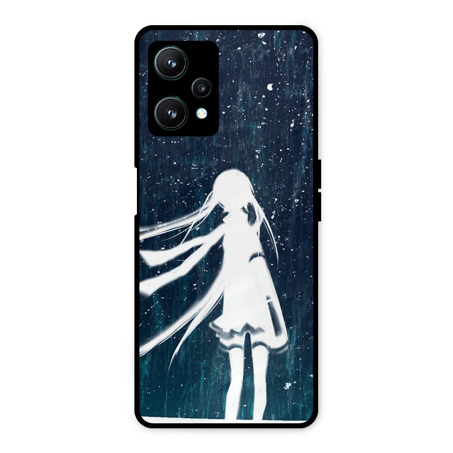Rain White Girl Metal Back Case for Realme 9 Pro 5G