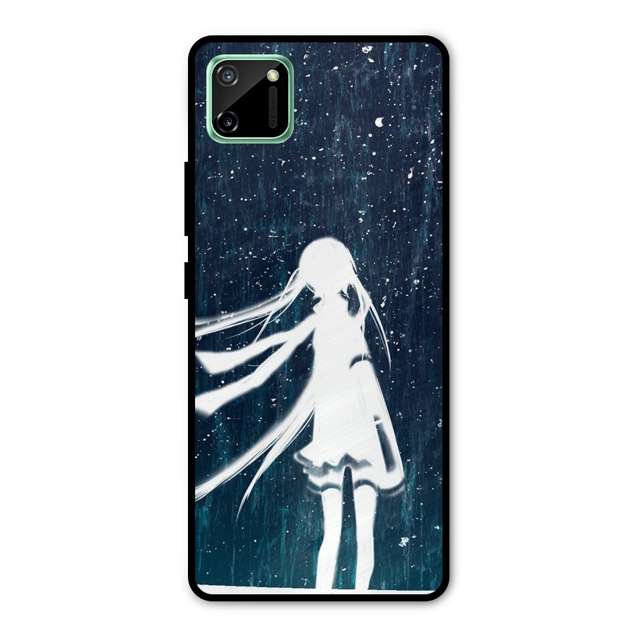 Rain White Girl Metal Back Case for Realme C11