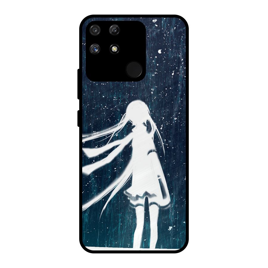 Rain White Girl Metal Back Case for Realme Narzo 50A