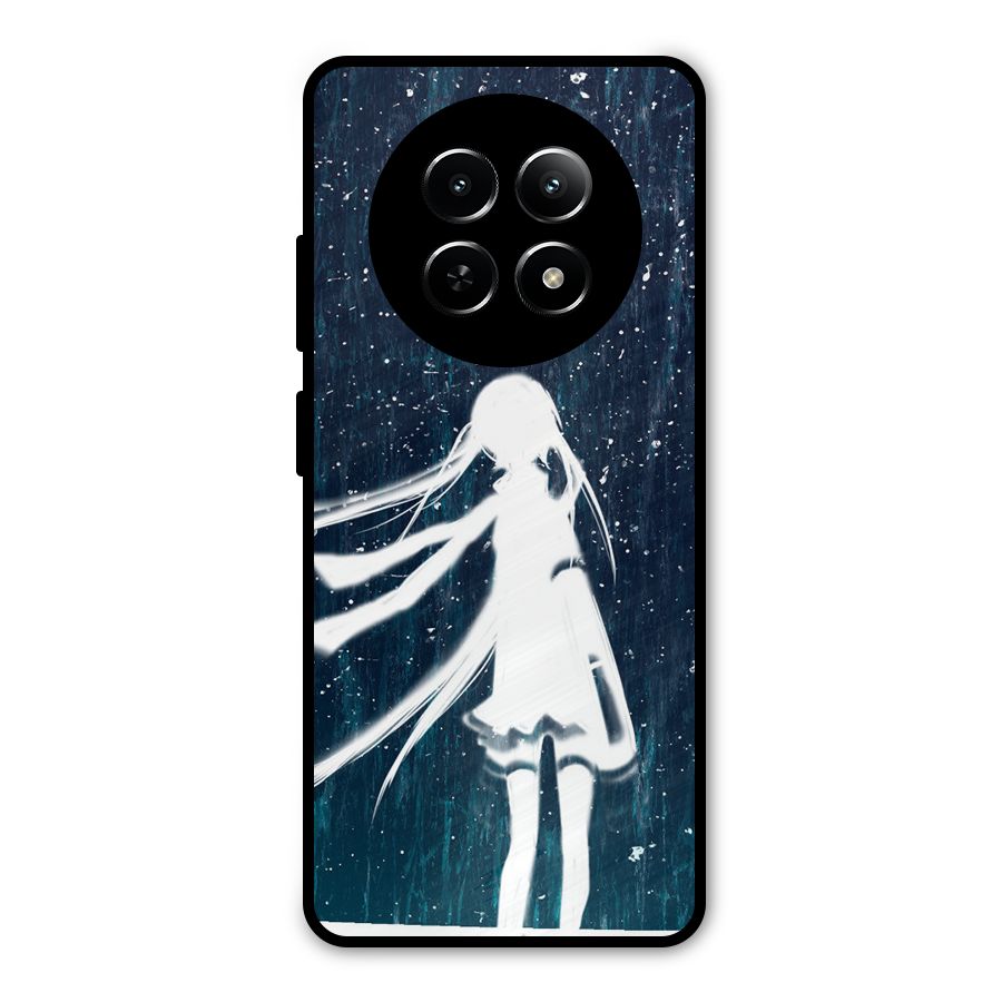 Rain White Girl Metal Back Case for Realme Narzo N65