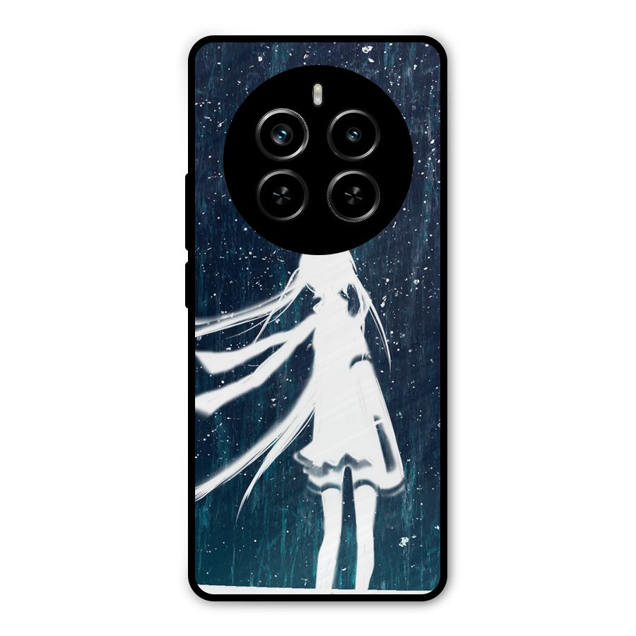 Rain White Girl Metal Back Case for Realme P1 Pro