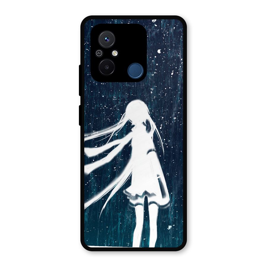 Rain White Girl Metal Back Case for Redmi 12C