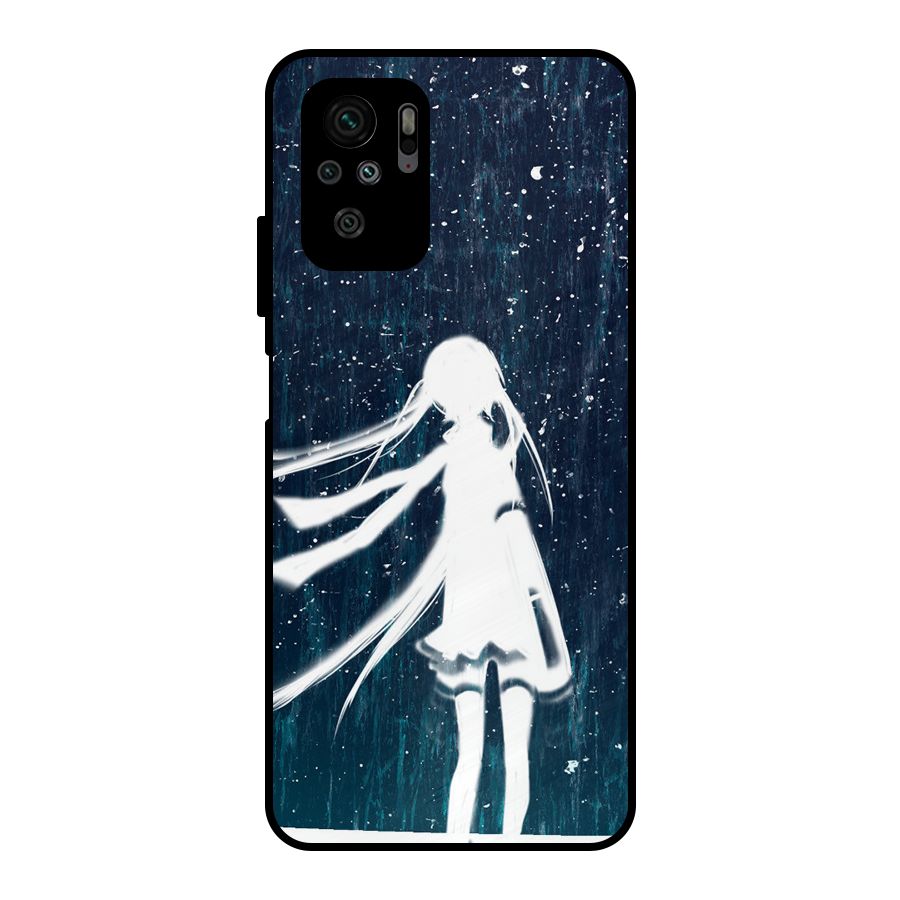 Rain White Girl Metal Back Case for Redmi Note 10S