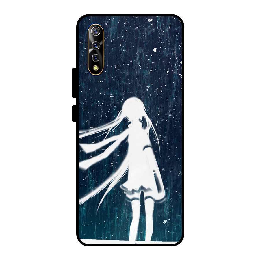 Rain White Girl Metal Back Case for Vivo S1