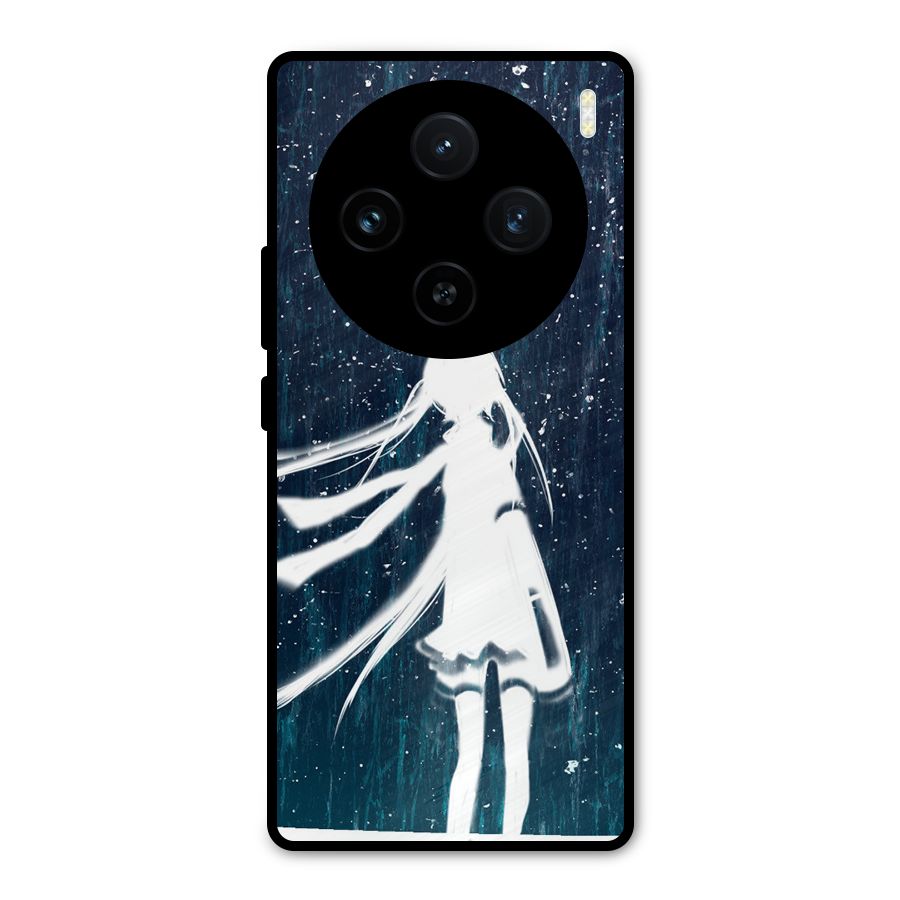 Rain White Girl Metal Back Case for Vivo X100