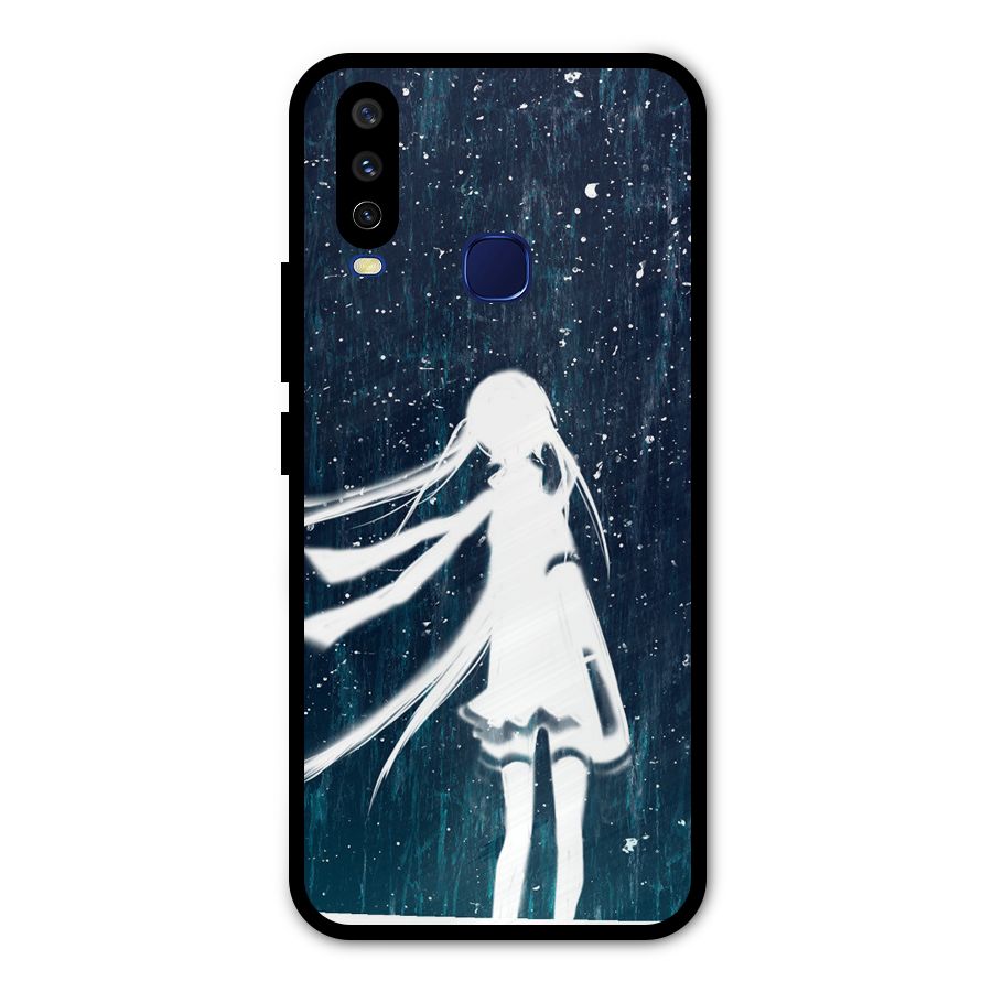 Rain White Girl Metal Back Case for Vivo Y15