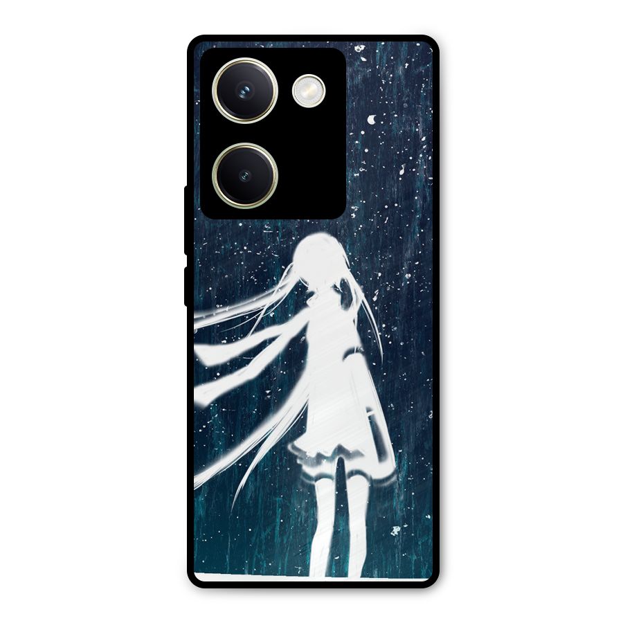 Rain White Girl Metal Back Case for Vivo Y200 Pro