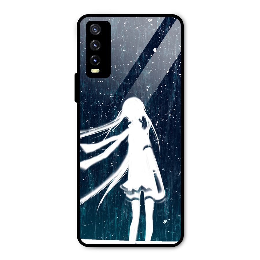Rain White Girl Metal Back Case for Vivo Y20g