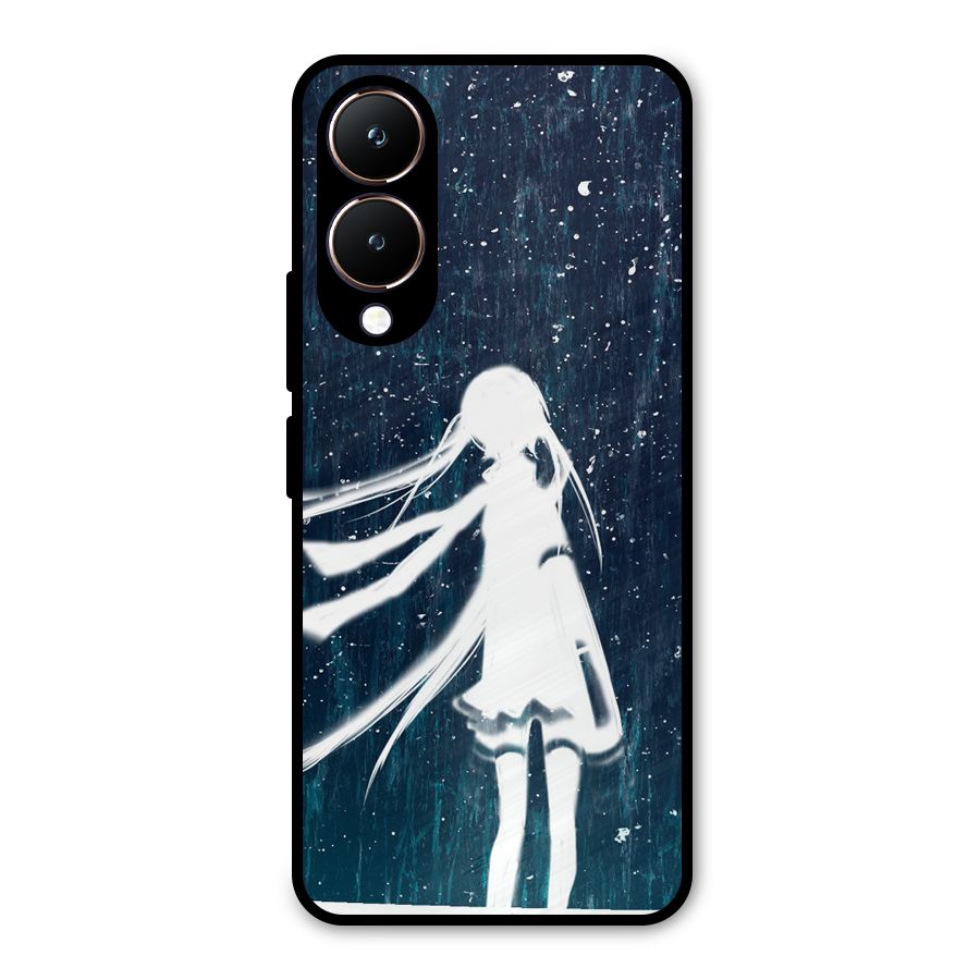 Rain White Girl Metal Back Case for Vivo Y28