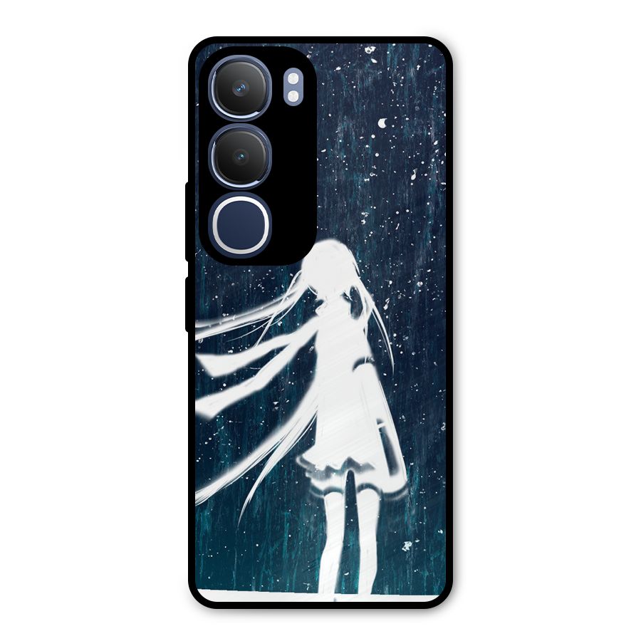 Rain White Girl Metal Back Case for Vivo Y29