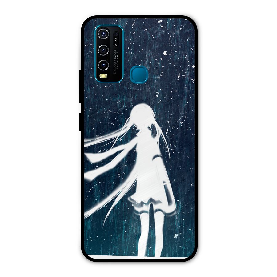 Rain White Girl Metal Back Case for Vivo Y30