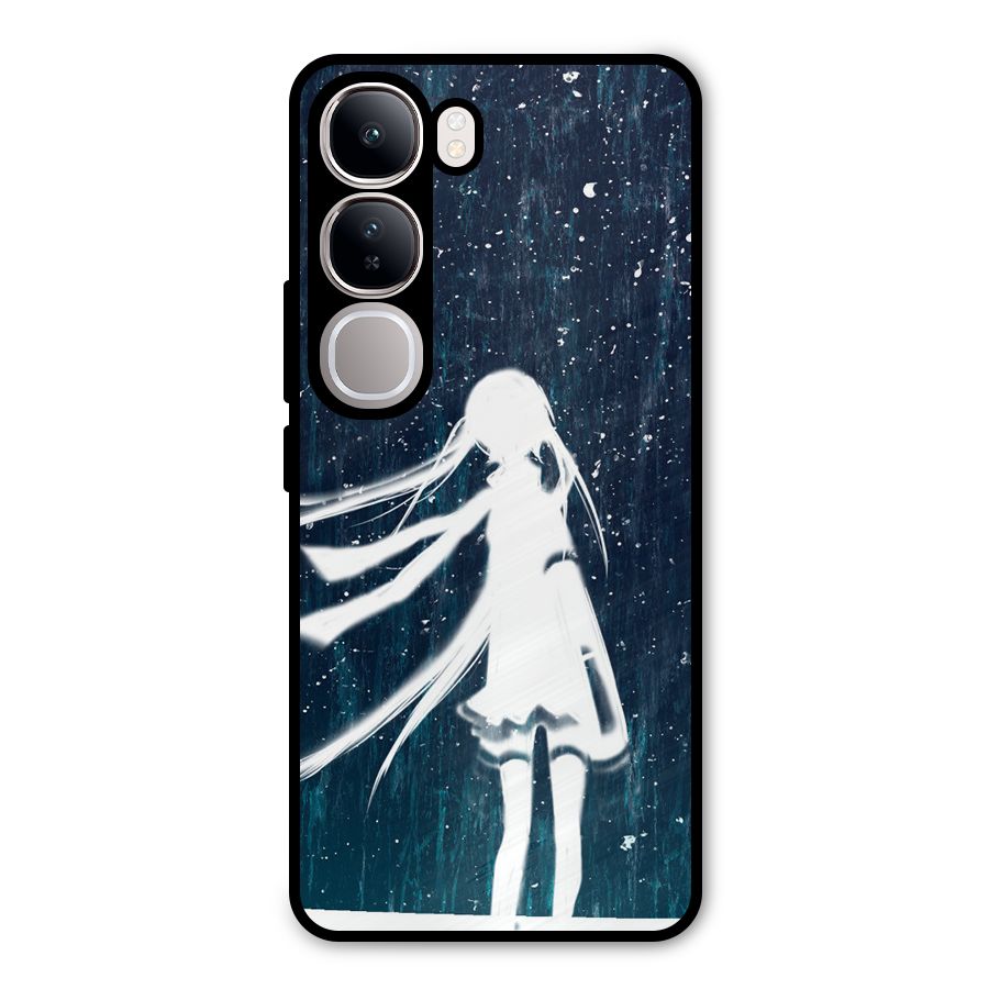 Rain White Girl Metal Back Case for Vivo Y300