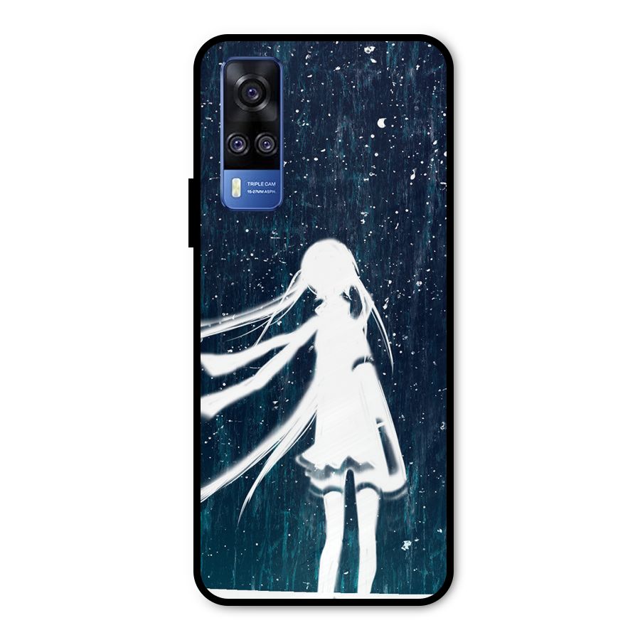 Rain White Girl Metal Back Case for Vivo Y51A