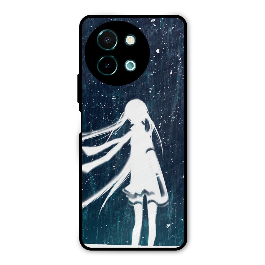 Rain White Girl Metal Back Case for Vivo Y58
