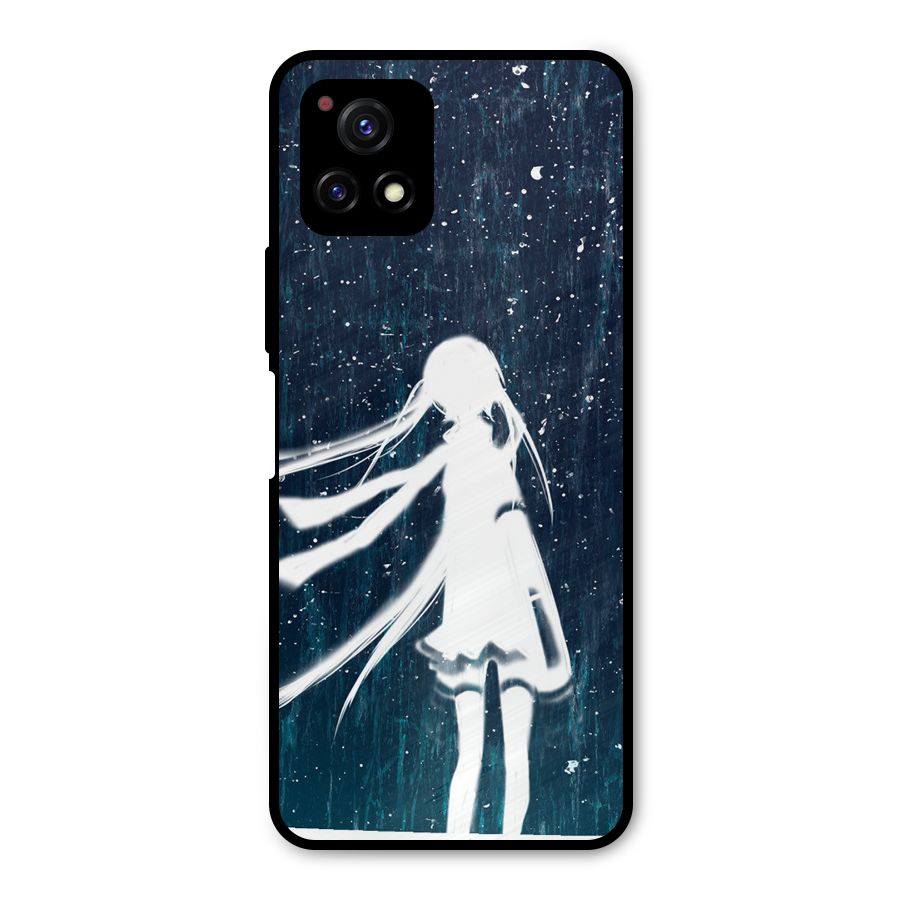 Rain White Girl Metal Back Case for Vivo Y72 5G