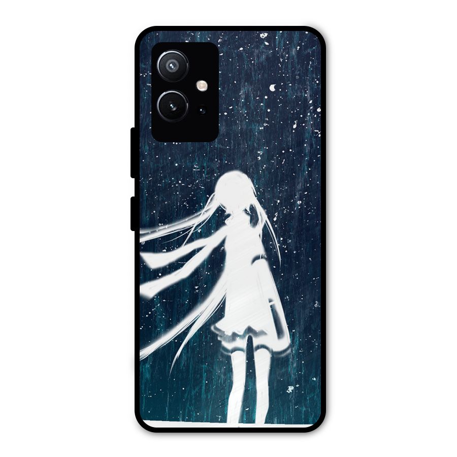 Rain White Girl Metal Back Case for Vivo Y75 5G