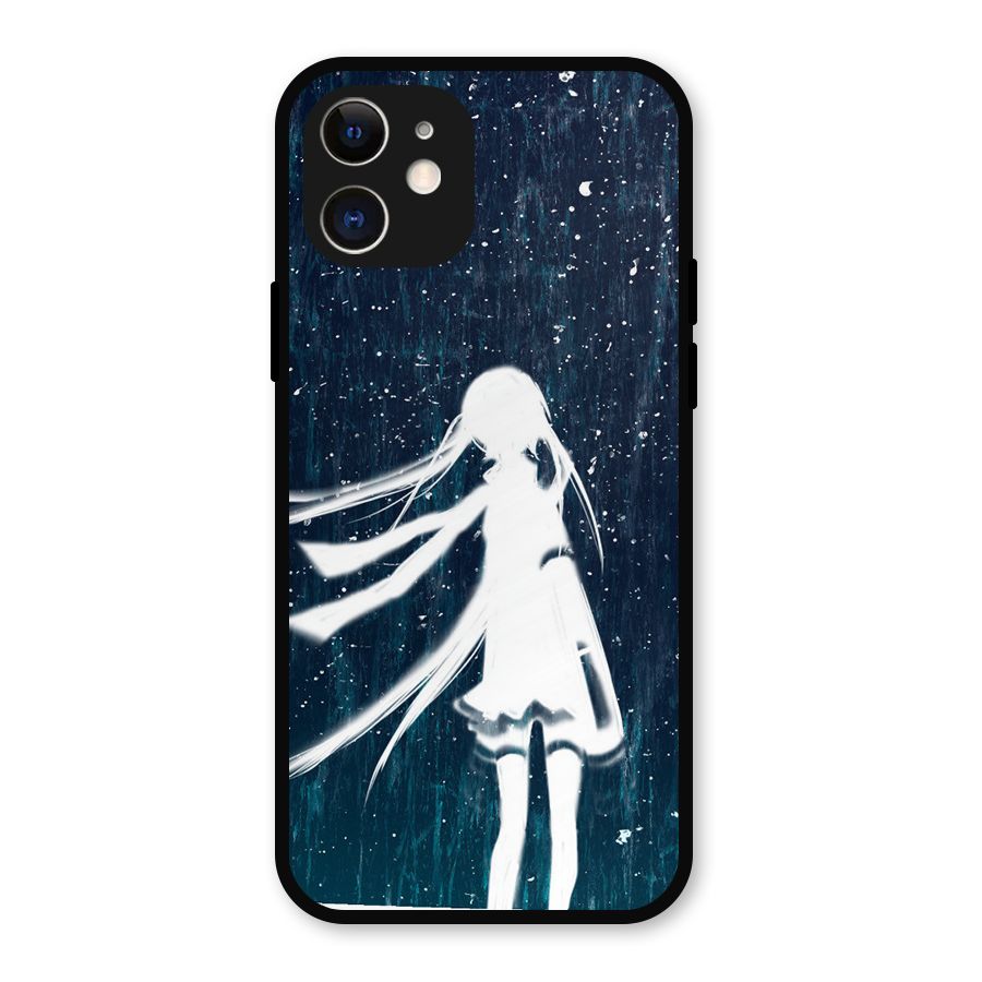 Rain White Girl Metal Back Case for iPhone 12