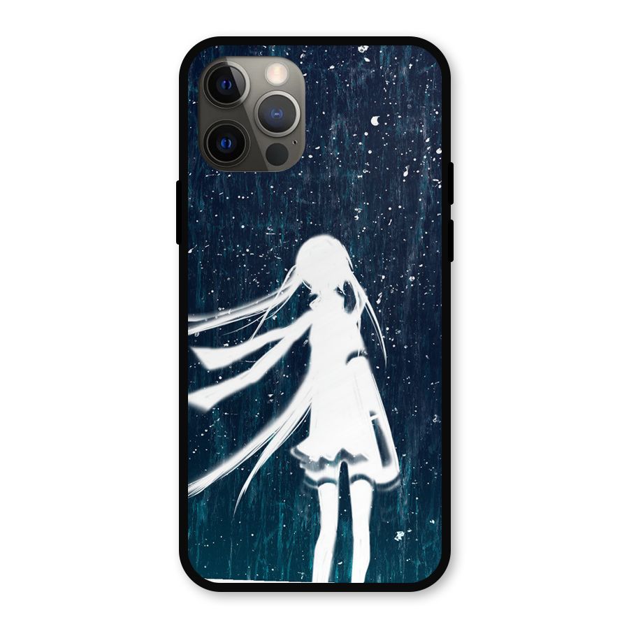 Rain White Girl Metal Back Case for iPhone 12 Pro