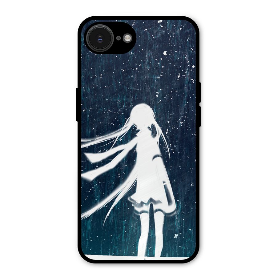 Rain White Girl Metal Back Case for iPhone 16e