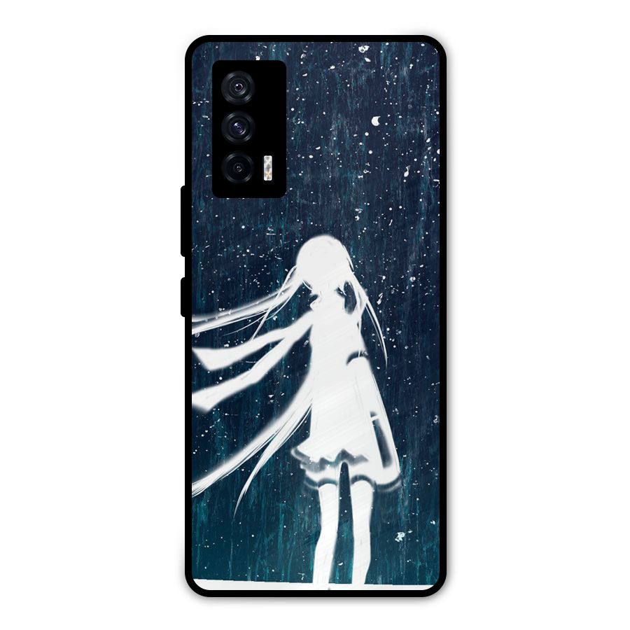 Rain White Girl Metal Back Case for iQOO 7 5G