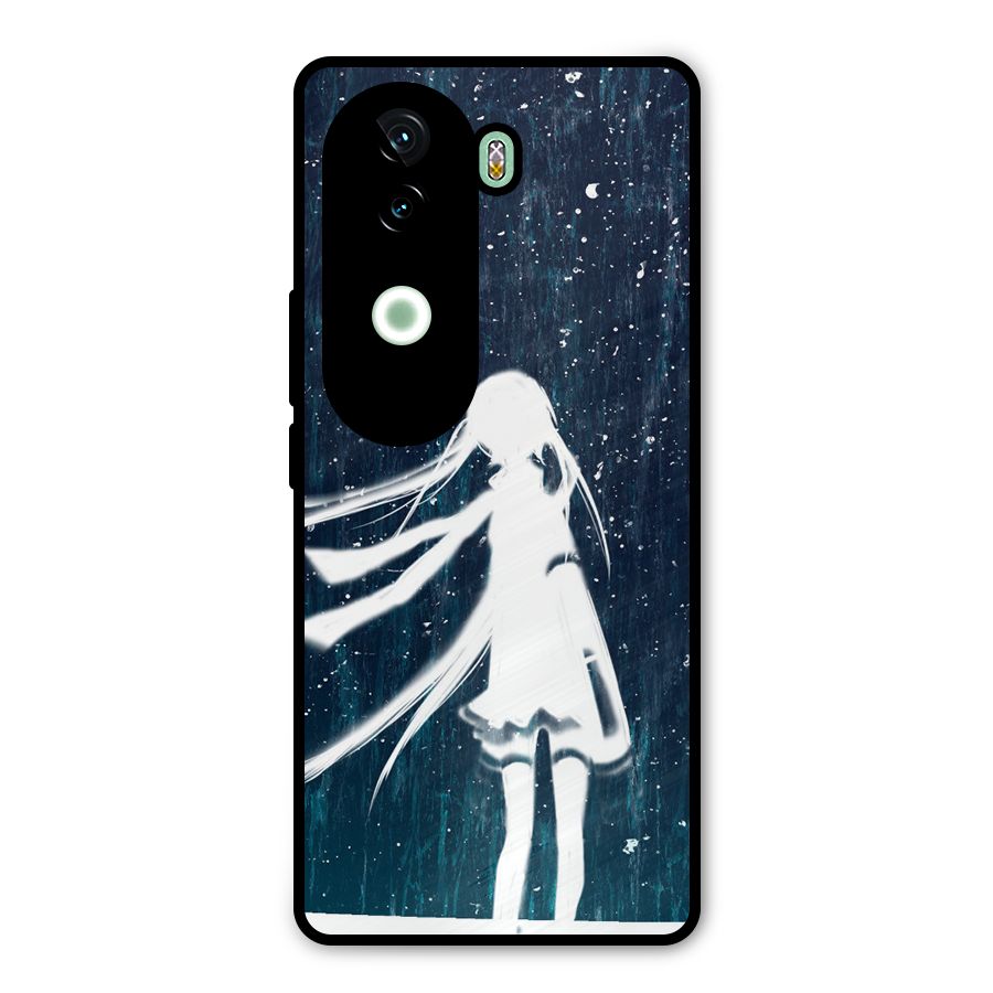 Rain White Girl Metal Back Case for iQOO Z9s