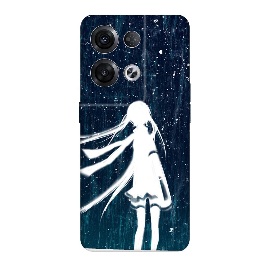 Rain White Girl Original Polycarbonate Back Case for Oppo Reno8 Pro 5G