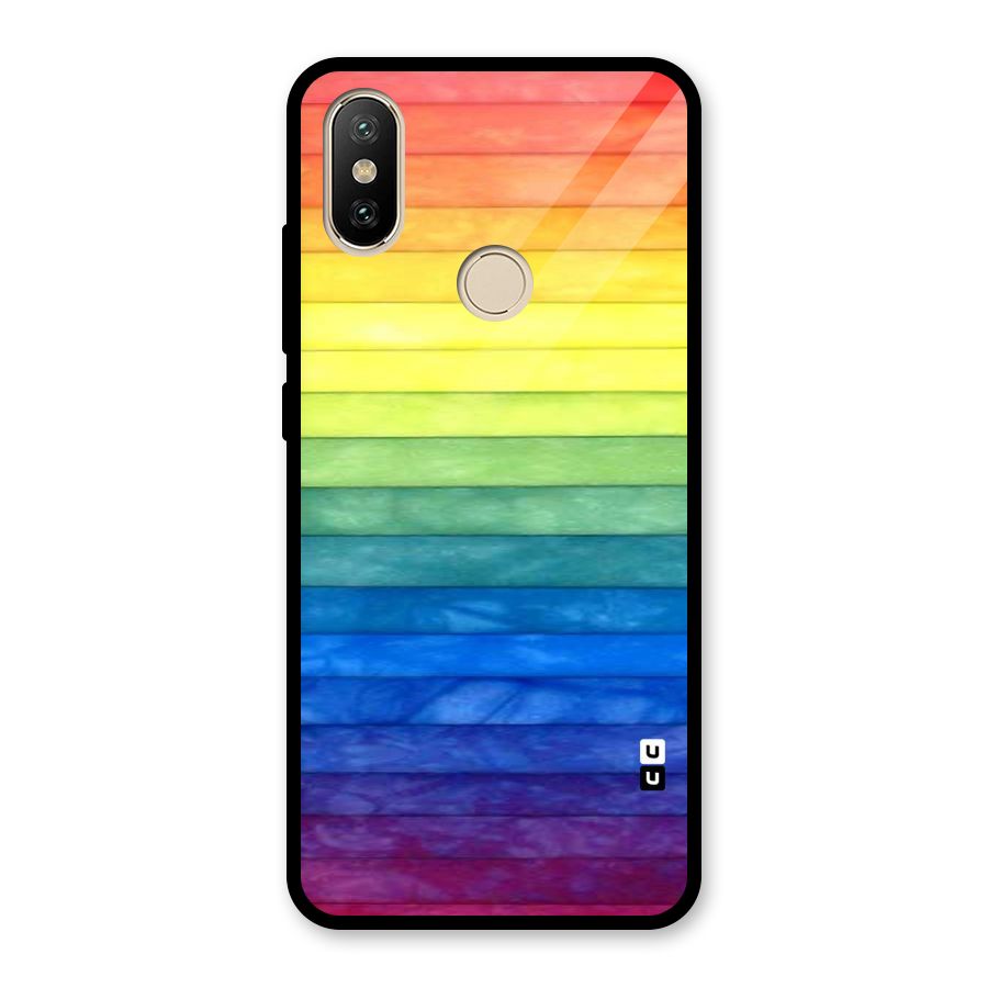 Rainbow Colors Stripes Glass Back Case for Redmi A2