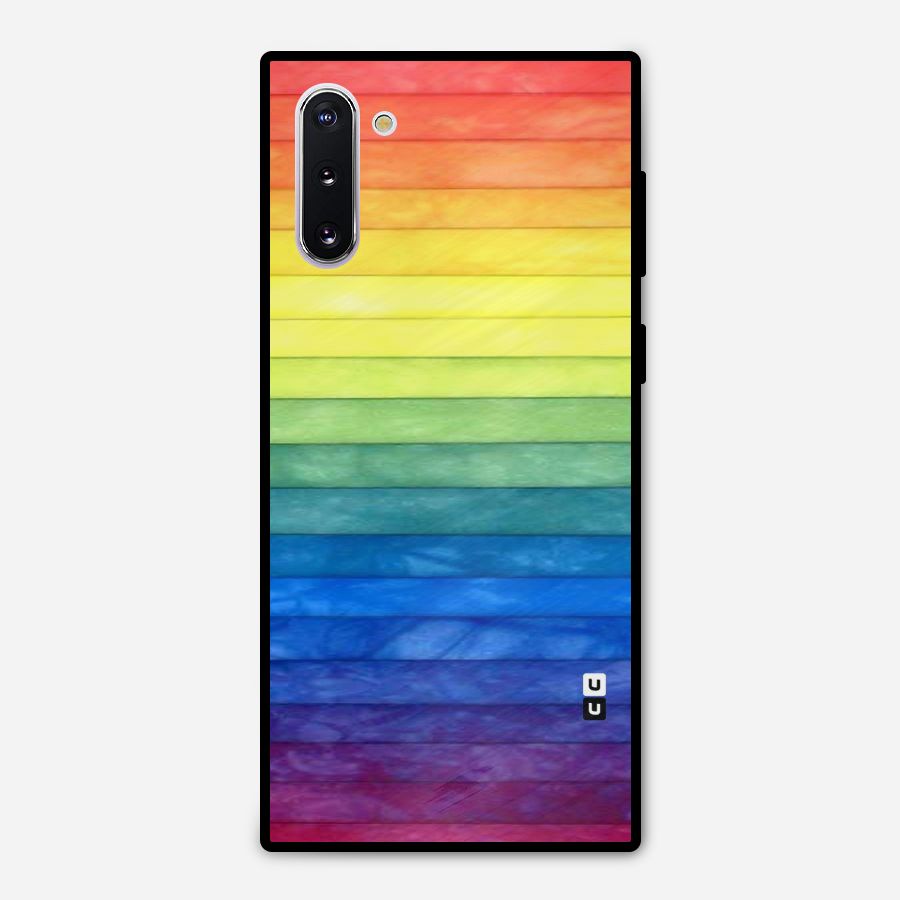Rainbow Colors Stripes Metal Back Case for Galaxy Note 10
