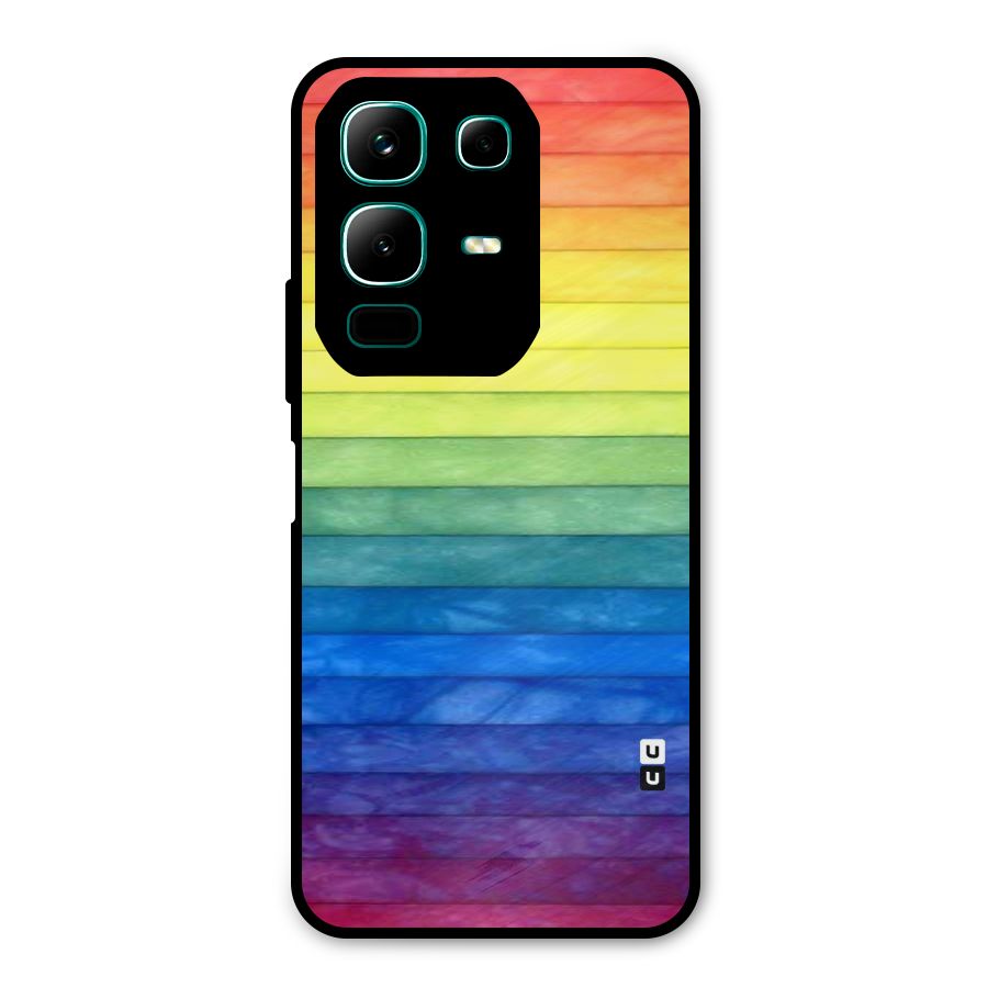 Rainbow Colors Stripes Metal Back Case for Infinix Note 50x