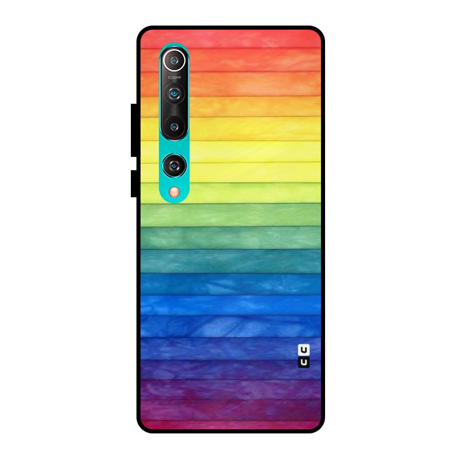 Rainbow Colors Stripes Metal Back Case for Mi 10