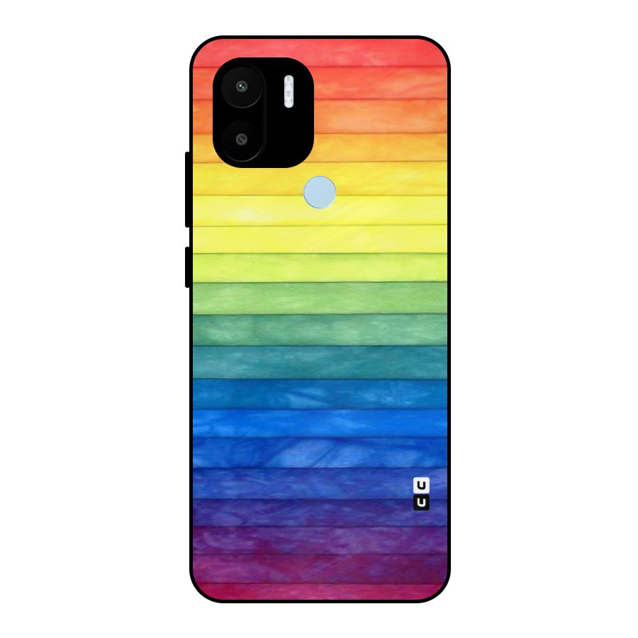 Rainbow Colors Stripes Metal Back Case for Redmi A2+