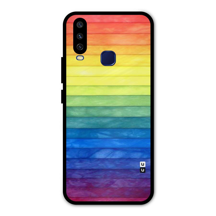 Rainbow Colors Stripes Metal Back Case for Vivo V17
