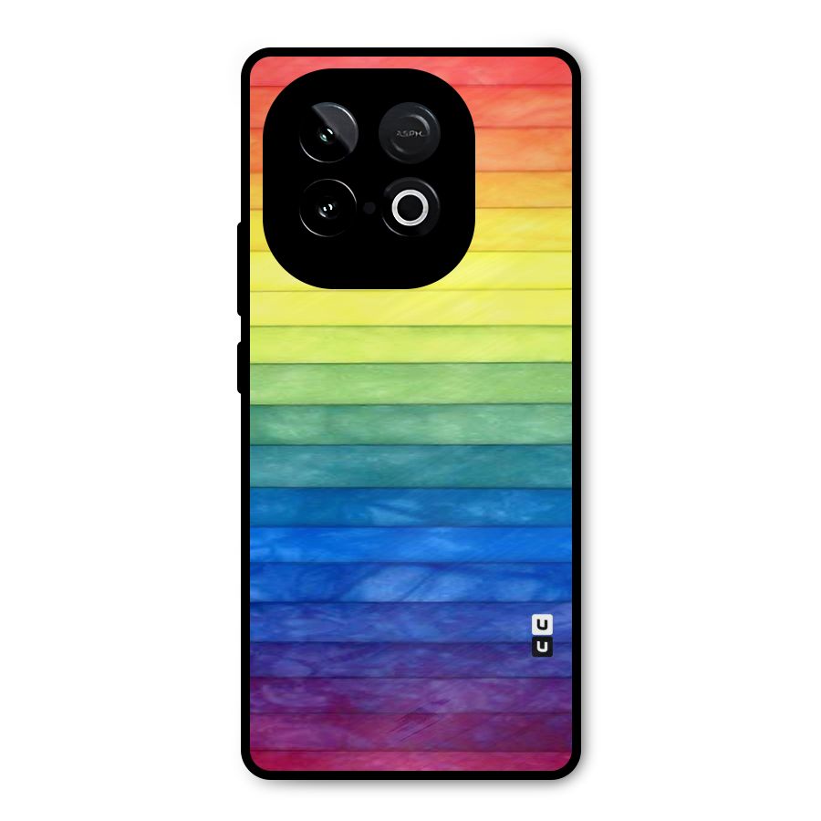 Rainbow Colors Stripes Metal Back Case for iQOO Neo 10