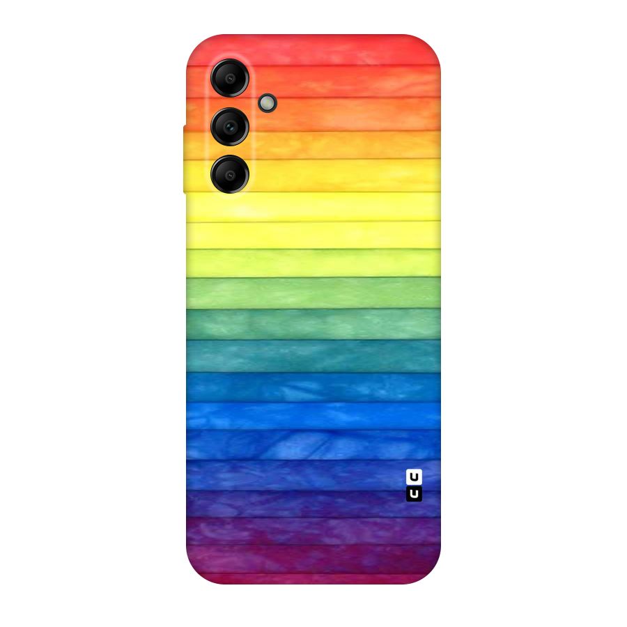 Rainbow Colors Stripes Original Polycarbonate Back Case for Galaxy A14 5G