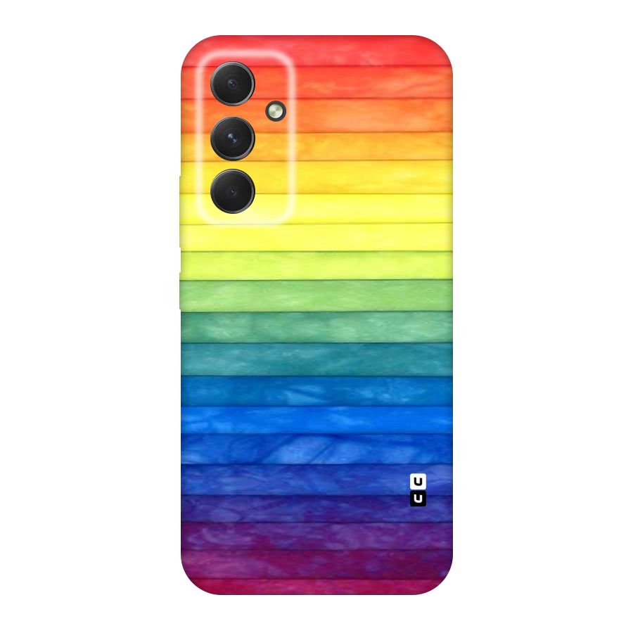 Rainbow Colors Stripes Original Polycarbonate Back Case for Galaxy A54
