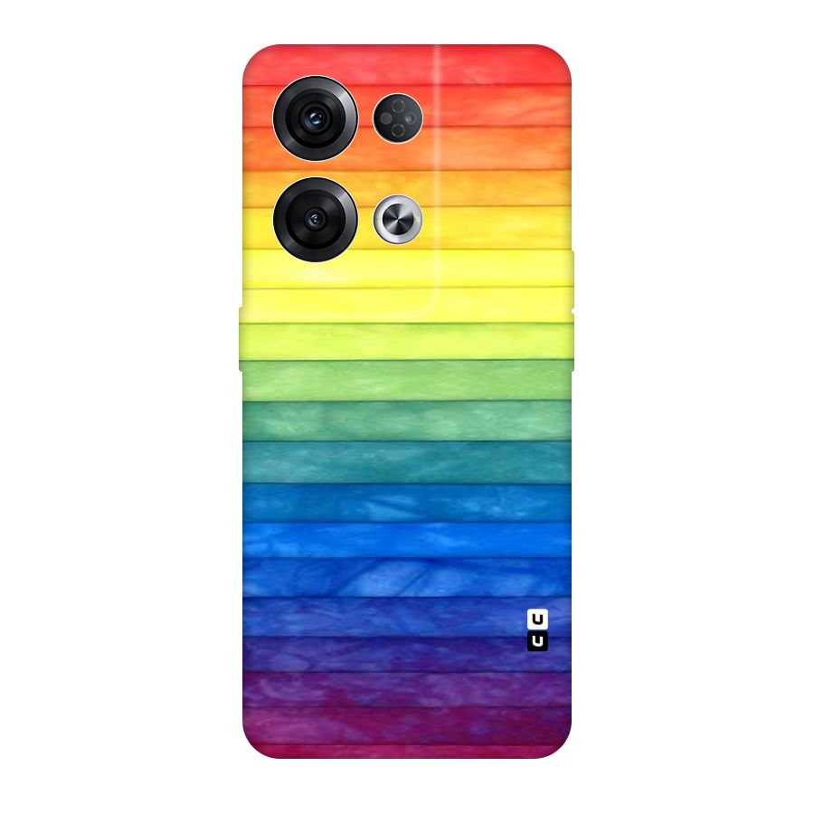 Rainbow Colors Stripes Original Polycarbonate Back Case for Oppo Reno8 Pro 5G