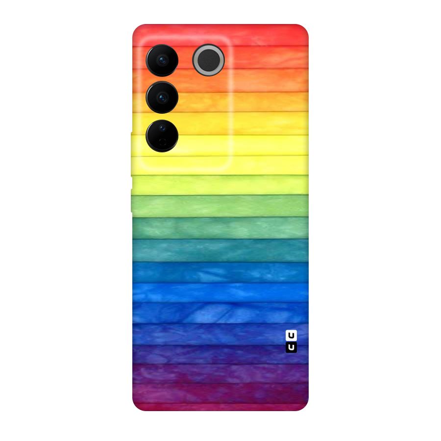 Rainbow Colors Stripes Original Polycarbonate Back Case for Vivo V27