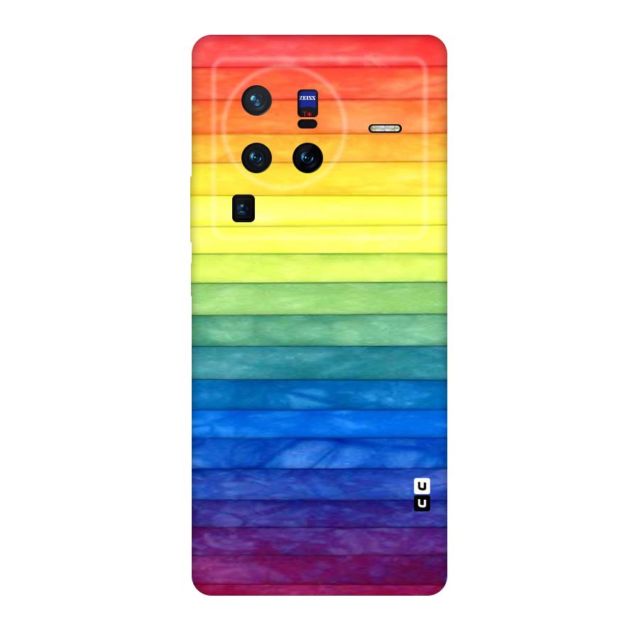 Rainbow Colors Stripes Original Polycarbonate Back Case for Vivo X80